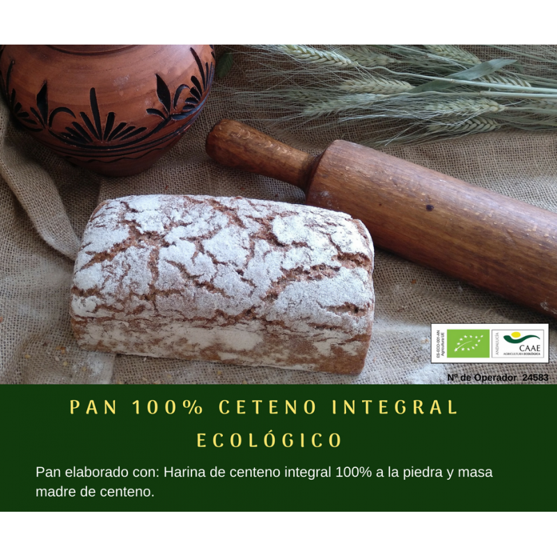 Pan de Centeno Integral Ecológico (Molde 1 kg )