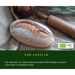 Pan de Espelta 100% artesanal, masa madre 100%  (Medio Kg )